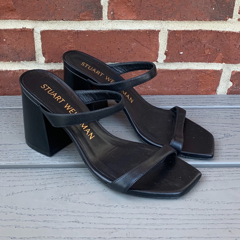 Stuart Weitzman Flareblock 85 Slide Sandal - image 1